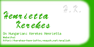 henrietta kerekes business card